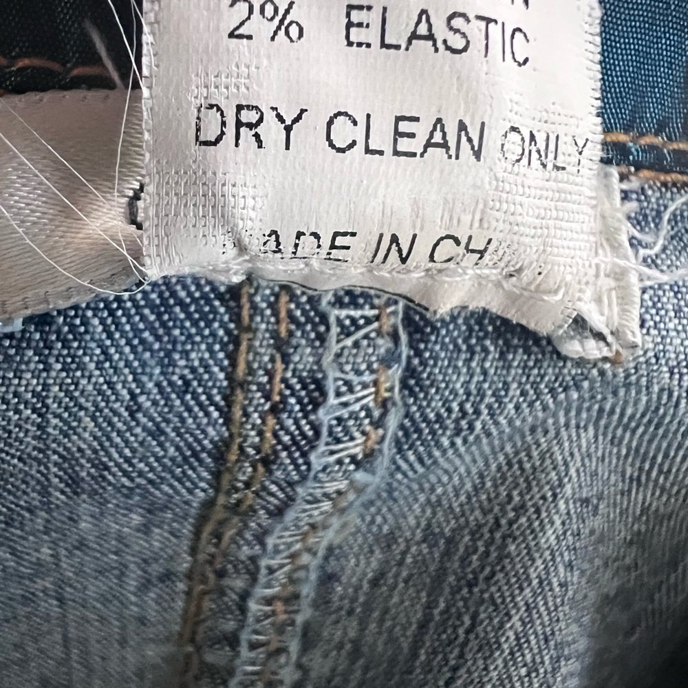 Y2K Cache Embellished Denim Jacket Sz 6 Beaded Lace Glam Boho Fairy Gypsy Boho - Picture 15 of 16